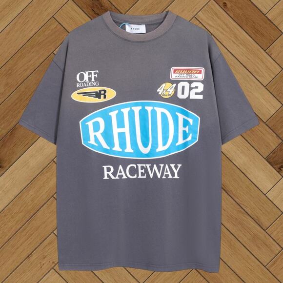 Men's Gray Short-Sleeve Rhude - Picture 1 of 4